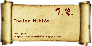 Theisz Miklós névjegykártya